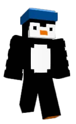 black and white Minecraft skin — Classic model — first worn by Bemmbu_Boi