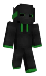 forest green and cod gray Minecraft skin — Classic model — first worn by bootystriker
