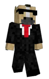 black and cod gray Minecraft skin — Classic model — first worn by LukaSilver