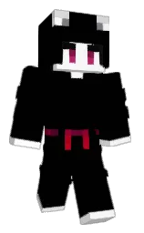 black and white Minecraft skin — Classic model — first worn by MAPOKOl