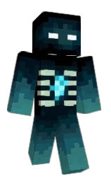 black and blue charcoal Minecraft skin — Classic model