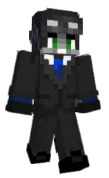 mine shaft and black Minecraft skin — Classic model