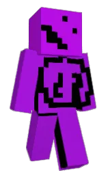 electric violet and black Minecraft skin — Classic model