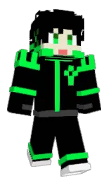 black and malachite Minecraft skin — Slim model