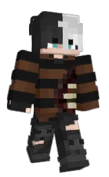 Penguinbo1's Minecraft skin wearing the Twisted cape