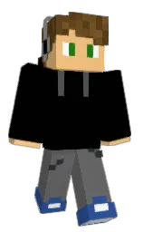 black and dove gray Minecraft skin — Classic model — first worn by Flame4498