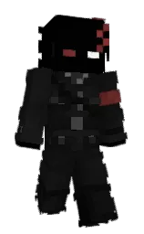 black and cod gray Minecraft skin — Slim model