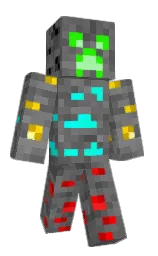 GamesGamble's Minecraft skin wearing the Menace cape