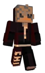 black and cod gray Minecraft skin — Slim model — first worn by Punchiato