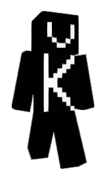 black and white Minecraft skin — Classic model