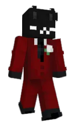 dark burgundy and mahogany Minecraft skin — Slim model — first worn by zPotatozz