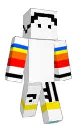 white and black Minecraft skin — Classic model