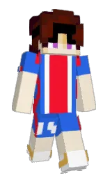 royal blue and albescent white Minecraft skin — Slim model