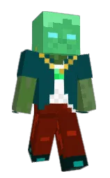 black and white Minecraft skin — Classic model
