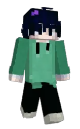 holly and blue charcoal Minecraft skin — Slim model — first worn by Emmet778