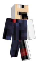 white and black Minecraft skin — Classic model