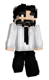 black and mischka Minecraft skin — Slim model — first worn by fentamyl