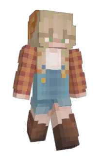 Front of Pluo's skin