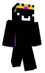 black and electric violet Minecraft skin — Classic model — first worn by scotoscope