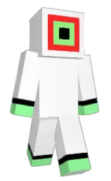 black and white Minecraft skin — Classic model