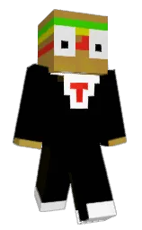black and luxor gold Minecraft skin — Classic model
