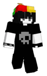 black and cod gray Minecraft skin — Slim model