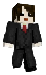 black and parchment Minecraft skin — Classic model