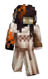 pearl bush and black Minecraft skin — Slim model