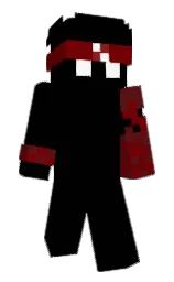 black and dark tan Minecraft skin — Classic model
