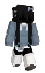 slate gray and white Minecraft skin — Slim model