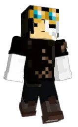 black and white Minecraft skin — Classic model