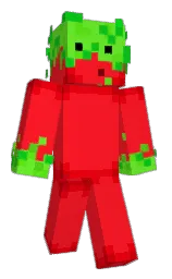 black and red Minecraft skin — Classic model