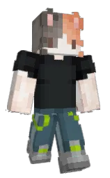 black and shark Minecraft skin — Classic model — first worn by Fishingon611