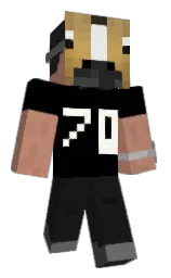 black and cod gray Minecraft skin — Classic model — first worn by caballo_HD