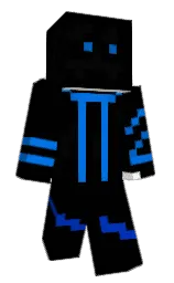 black and white Minecraft skin — Classic model