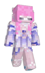 cotton candy and lavender rose Minecraft skin — Slim model