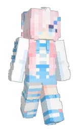 white and foam Minecraft skin — Slim model — first worn by foulandmiss