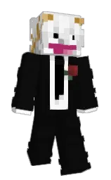 white and cod gray Minecraft skin — Slim model — first worn by Mezmuri