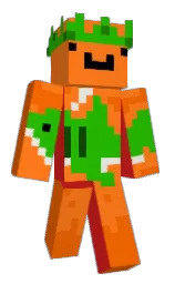 pumpkin and blaze orange Minecraft skin — Classic model
