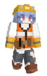 white and fuel yellow Minecraft skin — Slim model — first worn by Jylay