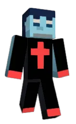 black and glacier Minecraft skin — Classic model — first worn by Tinox32