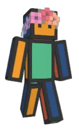 Isabased's Minecraft skin wearing the Aurora cape