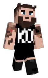 black and cashmere Minecraft skin — Classic model — first worn by ginette33