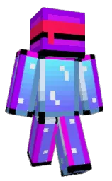 cornflower blue and aquamarine Minecraft skin — Slim model — first worn by ClowderTech