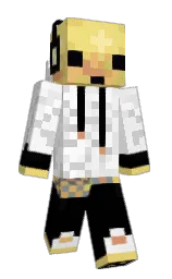 black and alabaster Minecraft skin — Classic model — first worn by 282