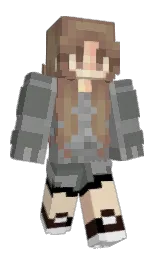 beaver and gray Minecraft skin — Slim model