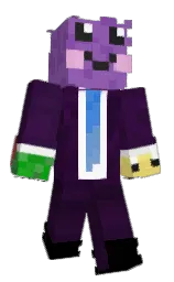 black and valentino Minecraft skin — Classic model — first worn by AnviLdropped