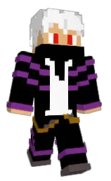 black and vivid violet Minecraft skin — Classic model