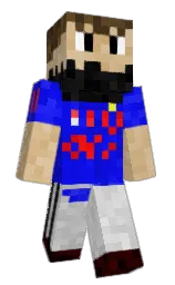 blue and cod gray Minecraft skin — Classic model — first worn by flefle48489