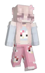 Lavelleeeeeeee's Minecraft skin wearing the Purple Heart cape